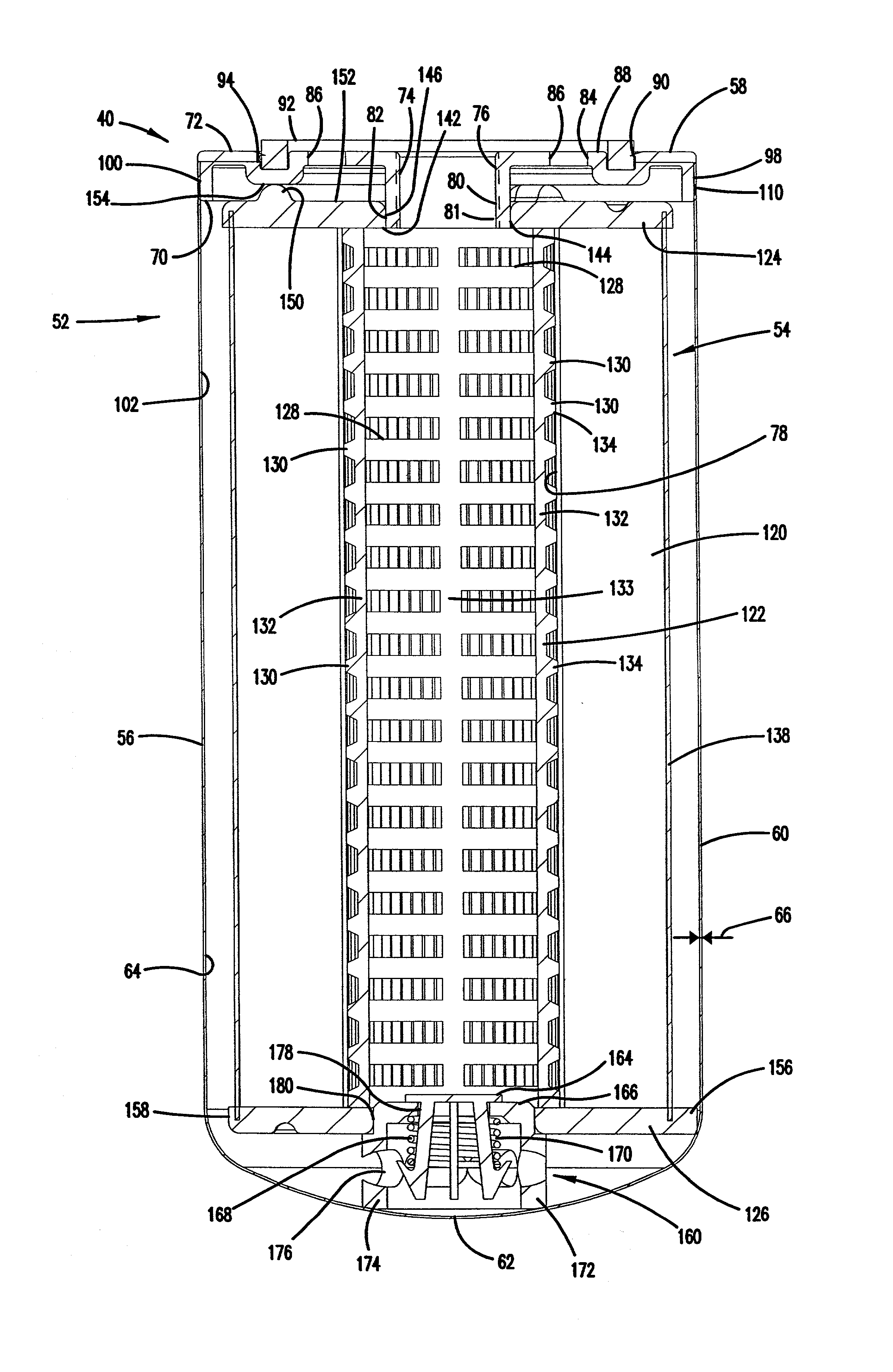 Liquid filter construction and methods