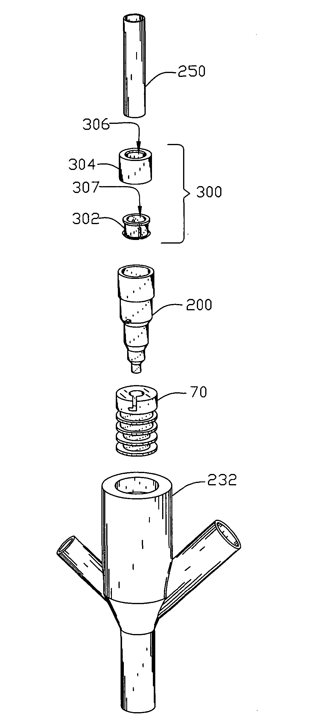 Connector with connection mechanism adapted for releasable interconnection with tube