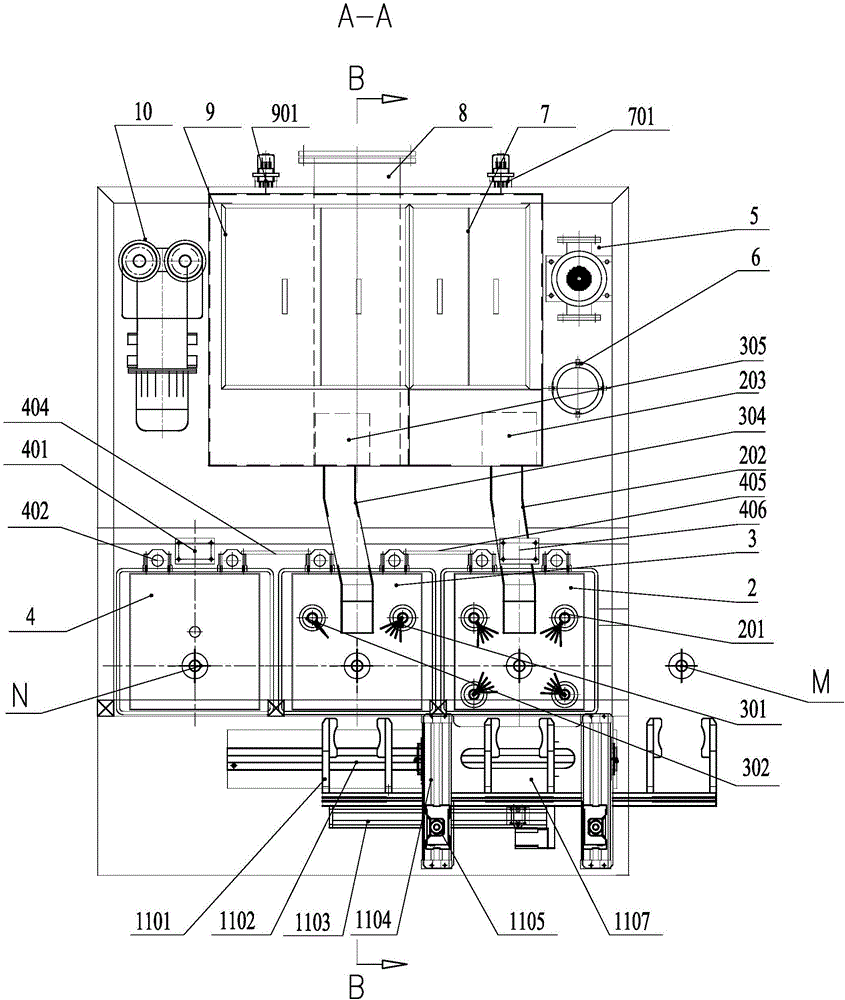 Multi-station spraying cleaning and drying machine