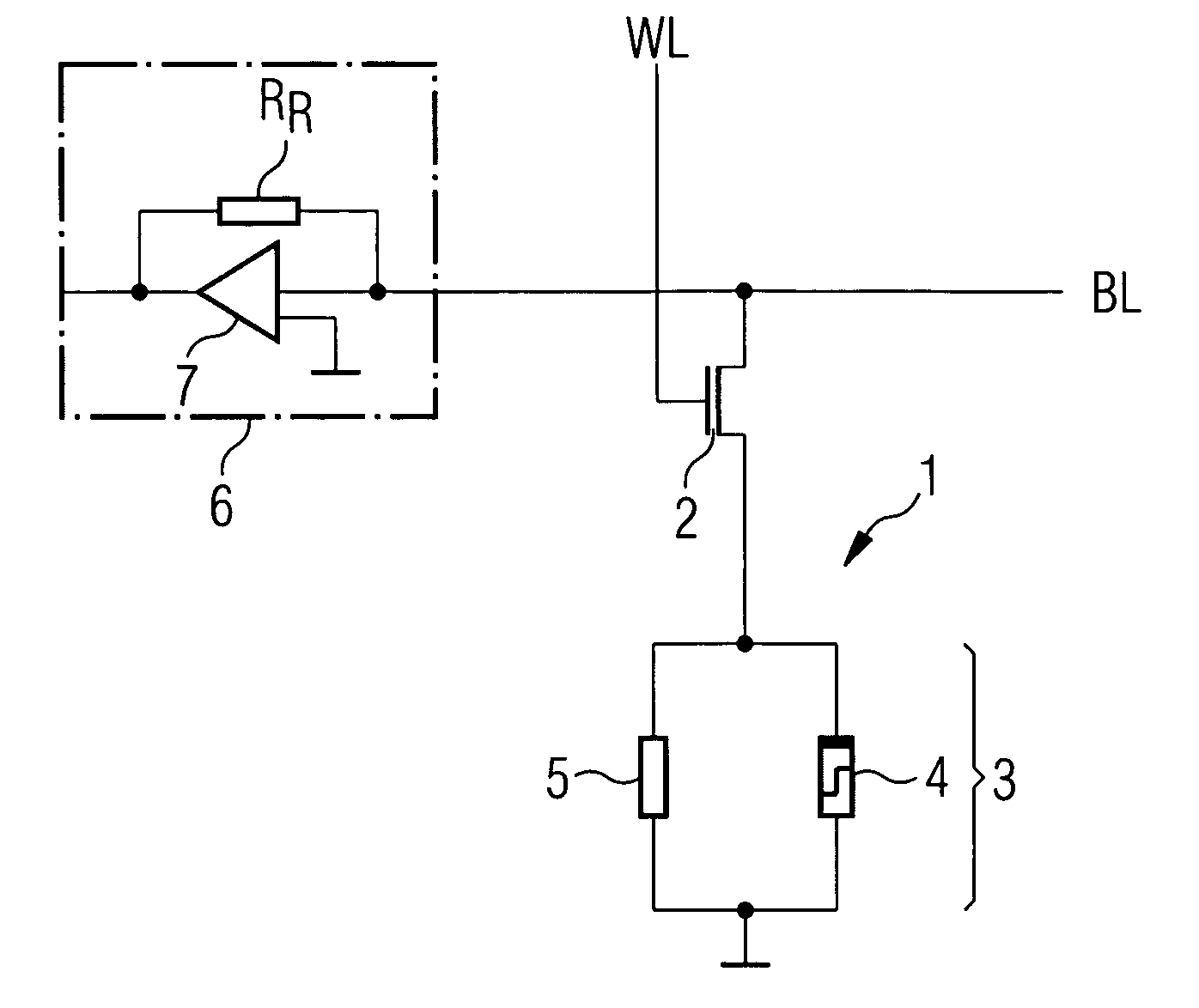 Memory cell for storing an information item, memory circuit and method for producing a memory cell