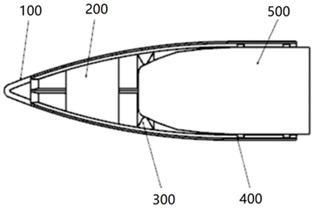 Carbon fiber composite buffering and load-reducing hood and preparation method thereof