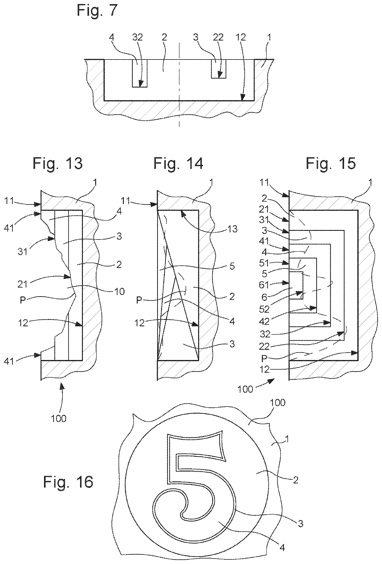 Method for producing a multi-decoration and/or multicoloured horological component having a ceramic structure