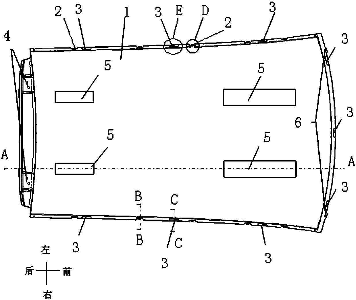 Composite car roof