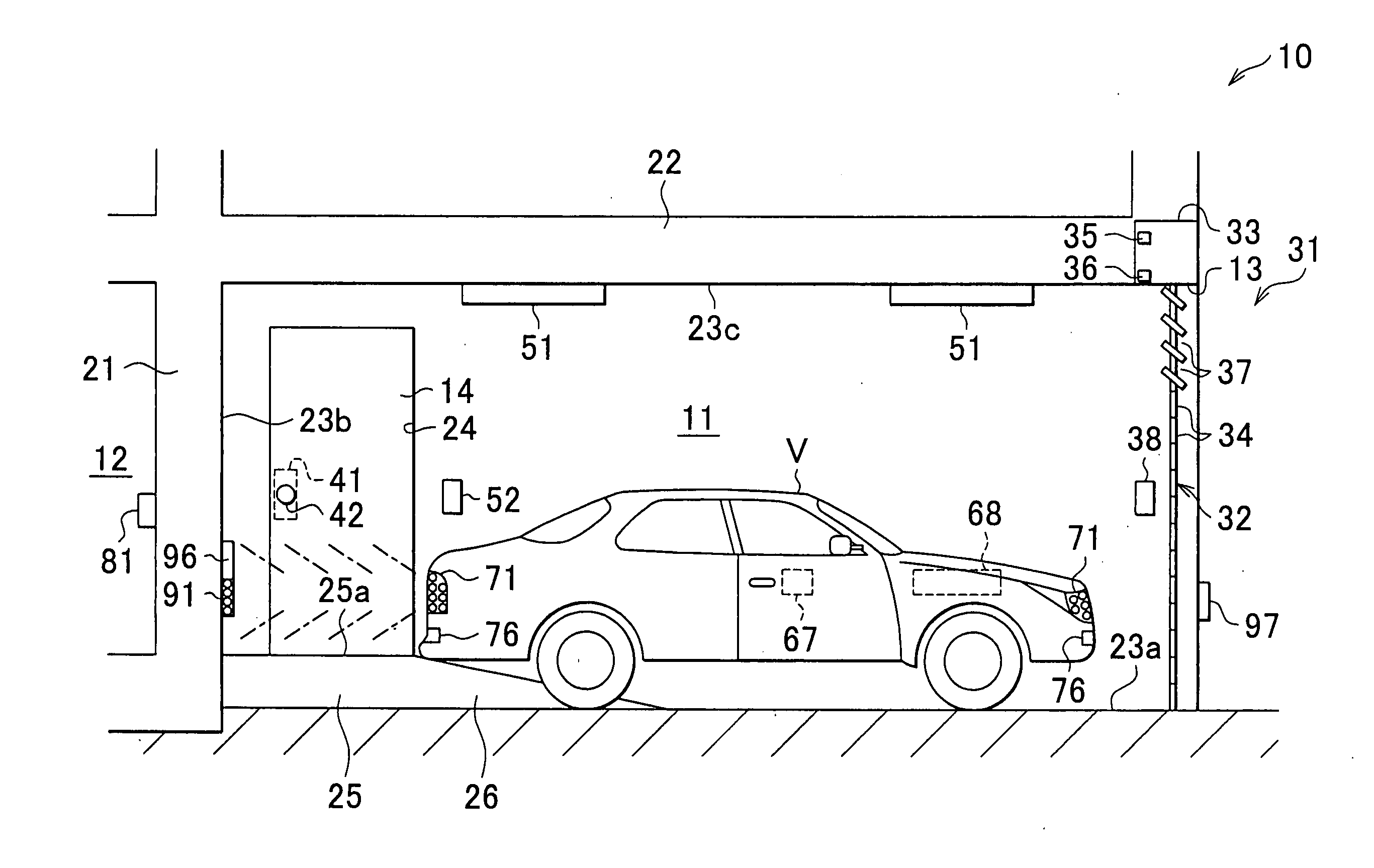 Garage appliance control system, and building