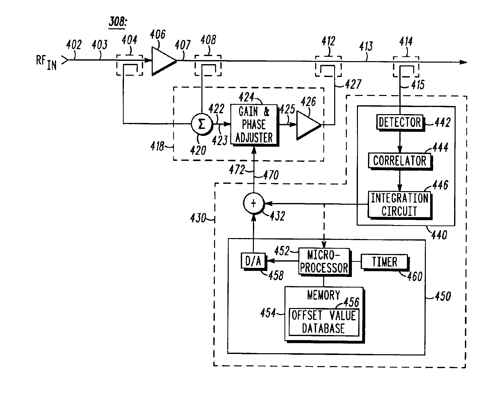 Feedforward linear amplifier