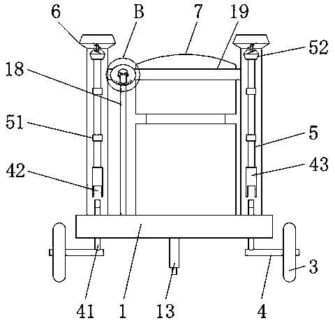 Road surface grooving machine with groove depth adjusting mechanism