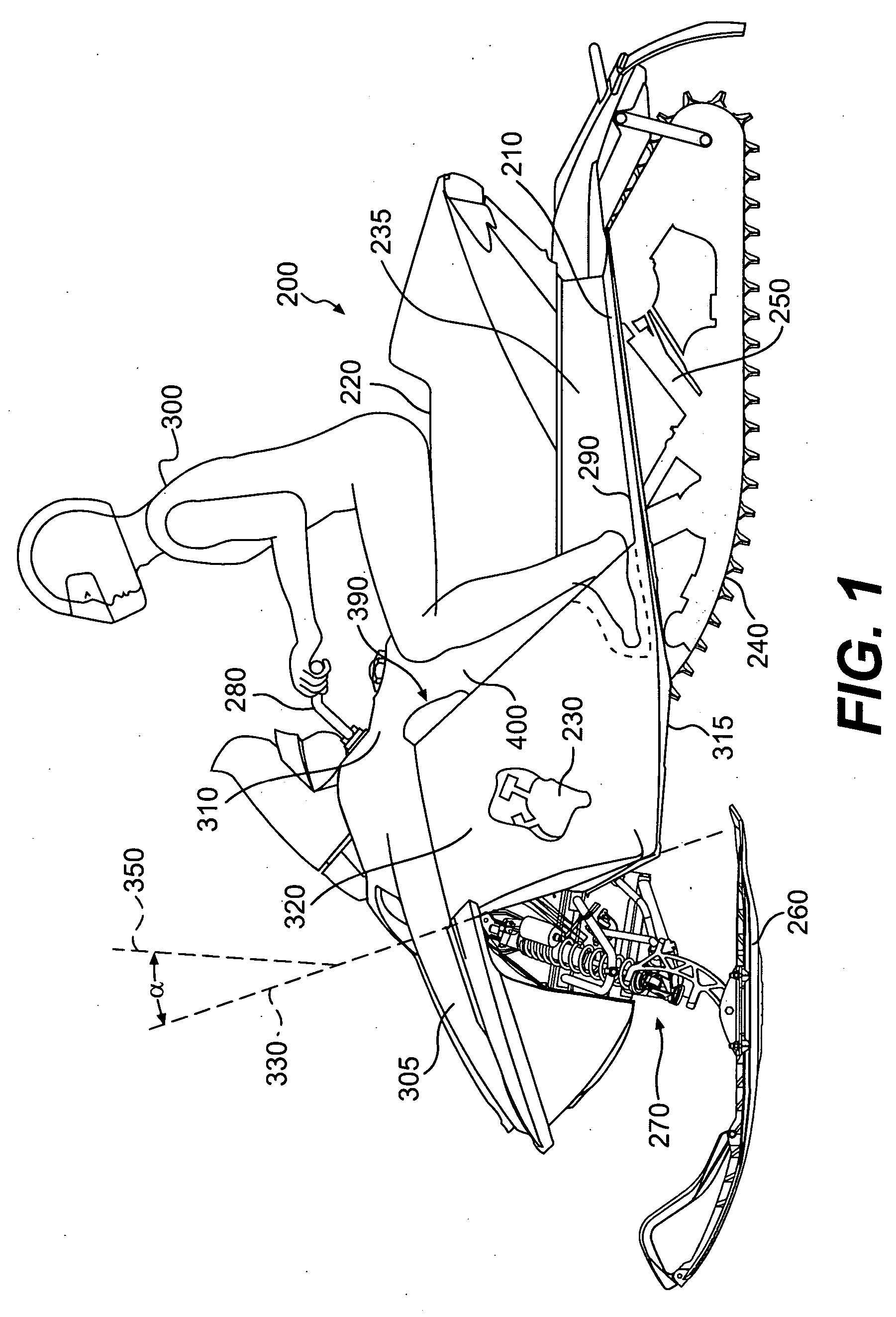 Side panel for a snowmobile