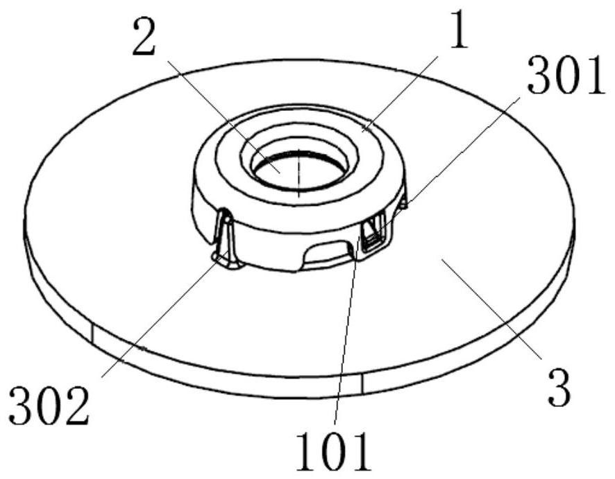 Light breathable film fixing structure