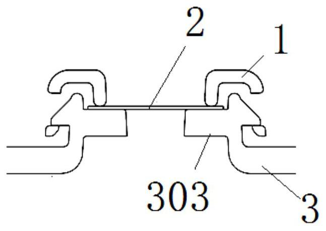 Light breathable film fixing structure