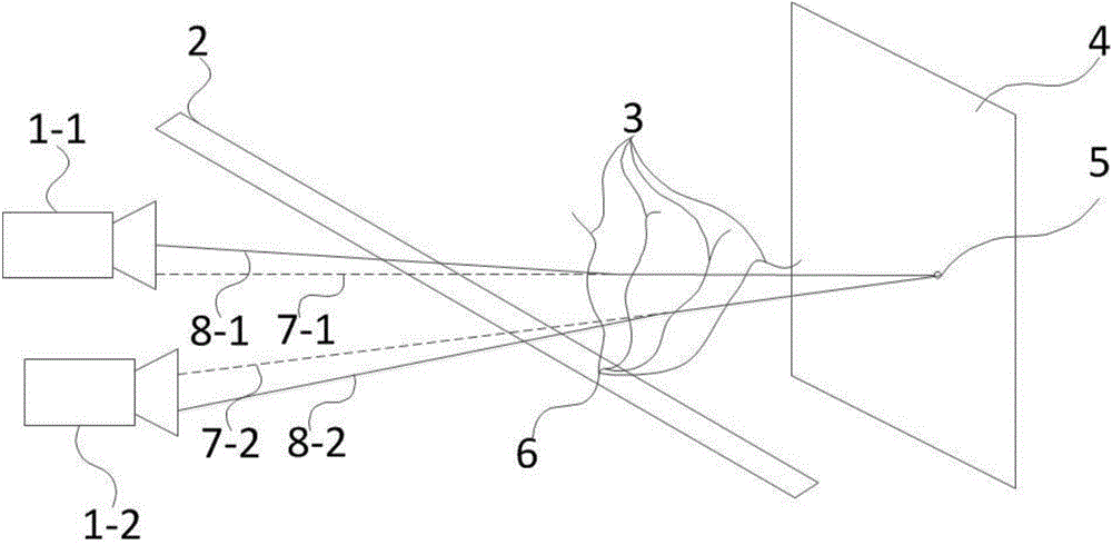 Gas leakage monitoring device based on background schlieren technology, and gas leakage monitoring method based on background schlieren technology