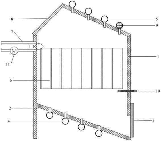 Device for supplying heat and recovering carbon dioxide by using fermented manure