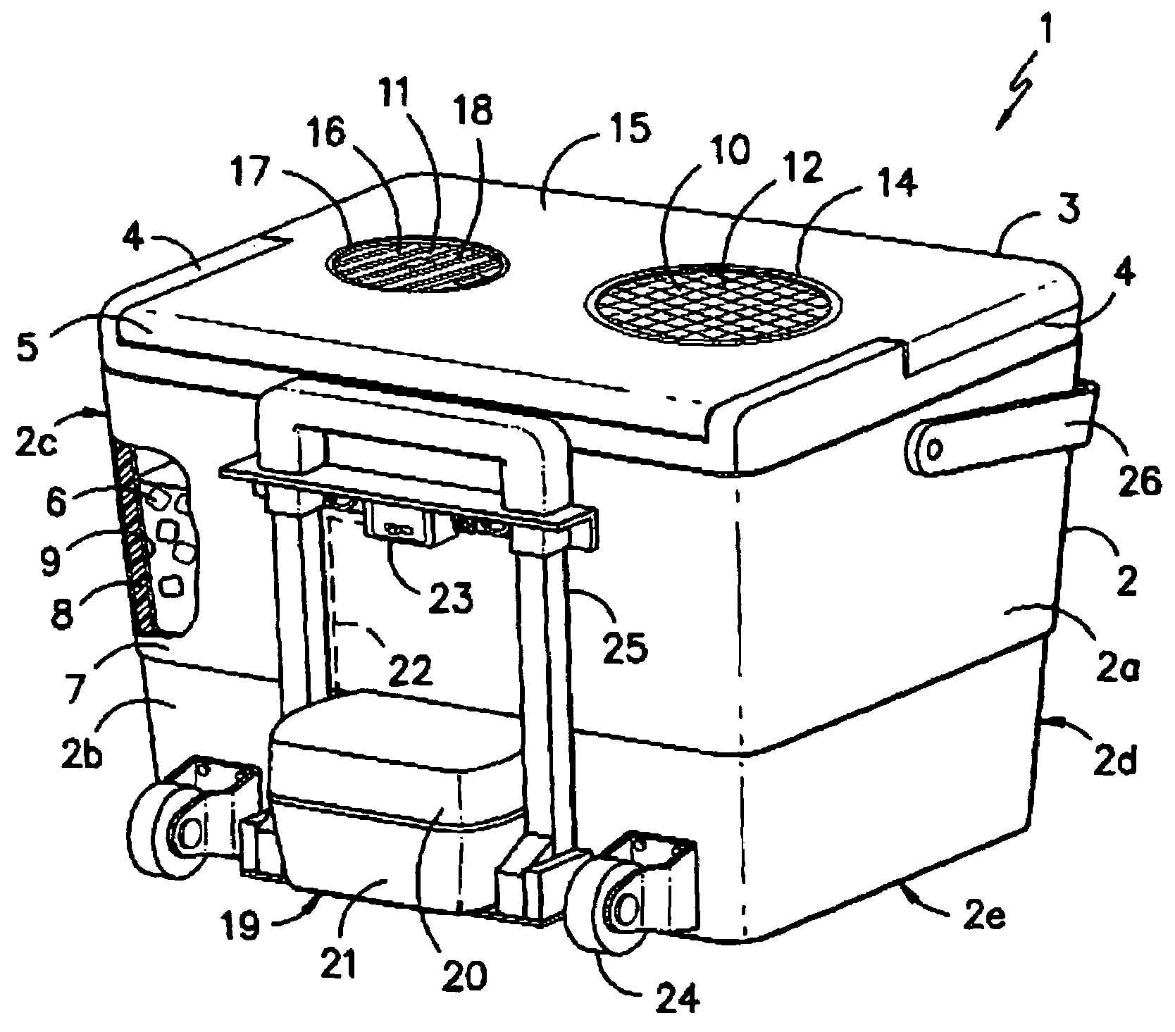 Ice chest air conditioner