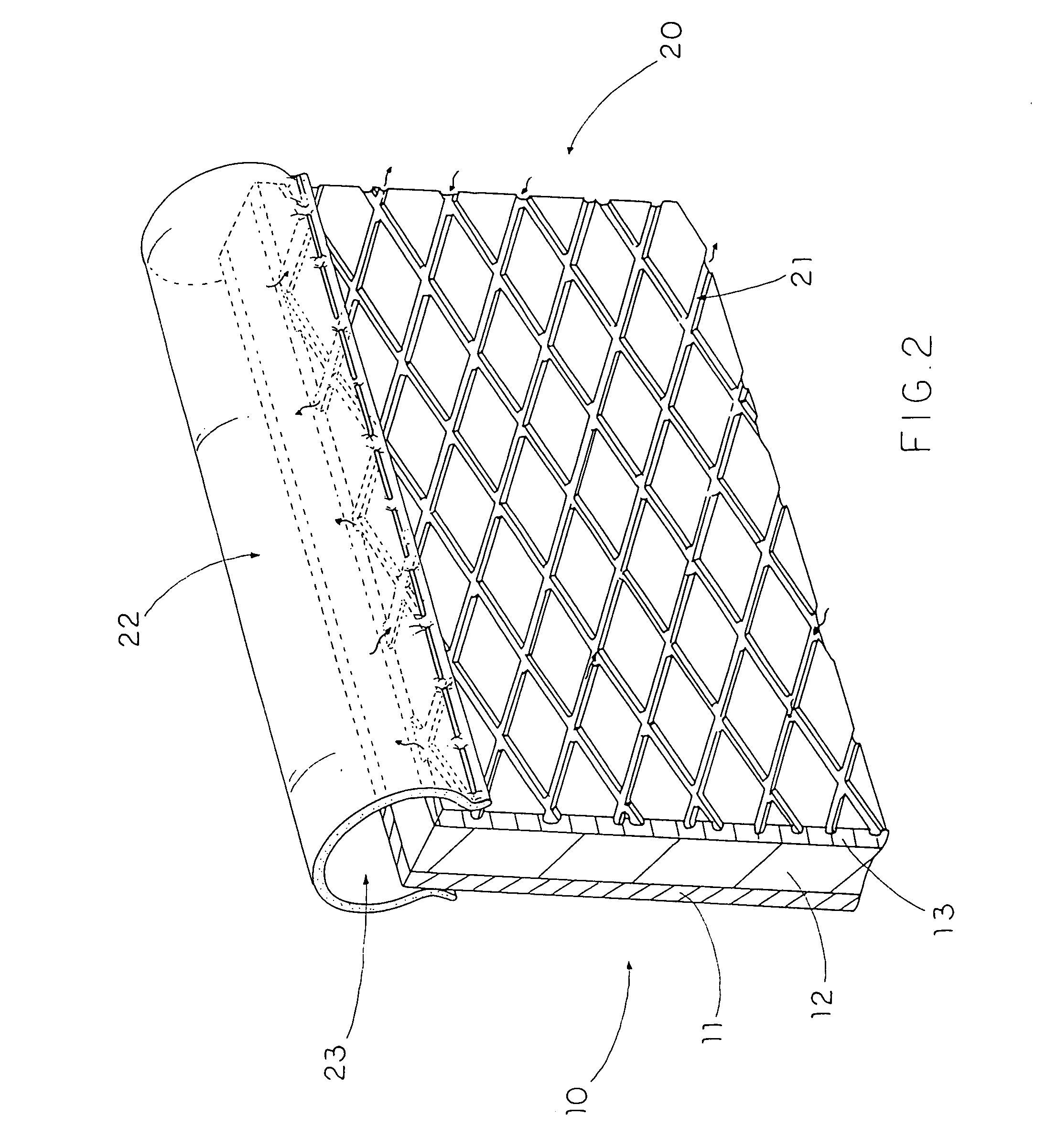 Wader with interior air ventilation arrangement