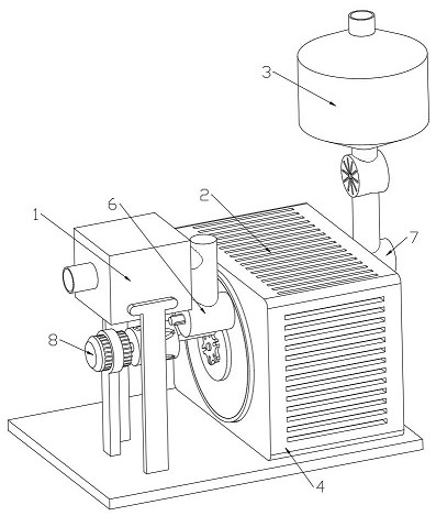 A tail gas treatment device for reducing the tail gas vocs of a pesticide production workshop