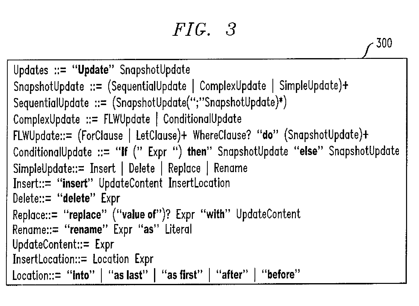 XML Update Facility for an XQuery Processor