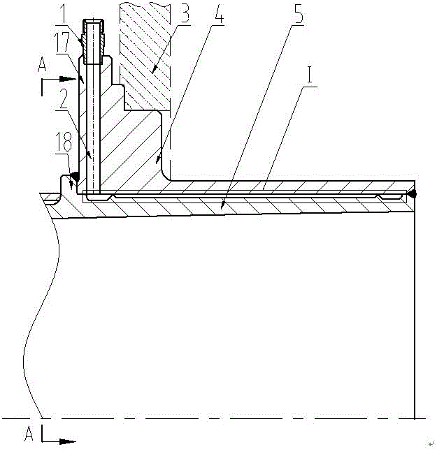 Hypersonic speed wind-tunnel nozzle outlet segment water cooling device