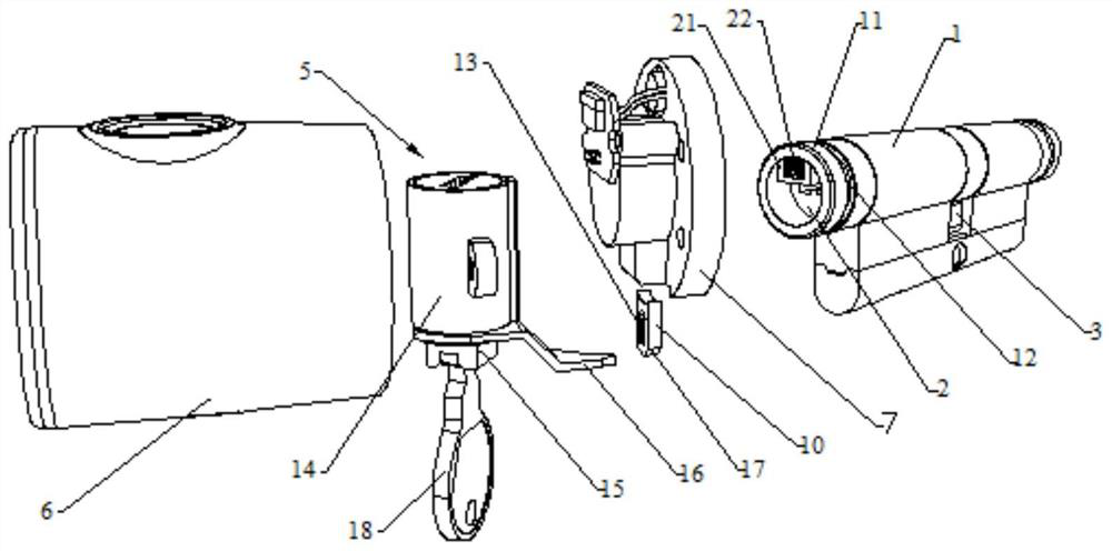 Outer handle connecting structure and intelligent lock head assembly