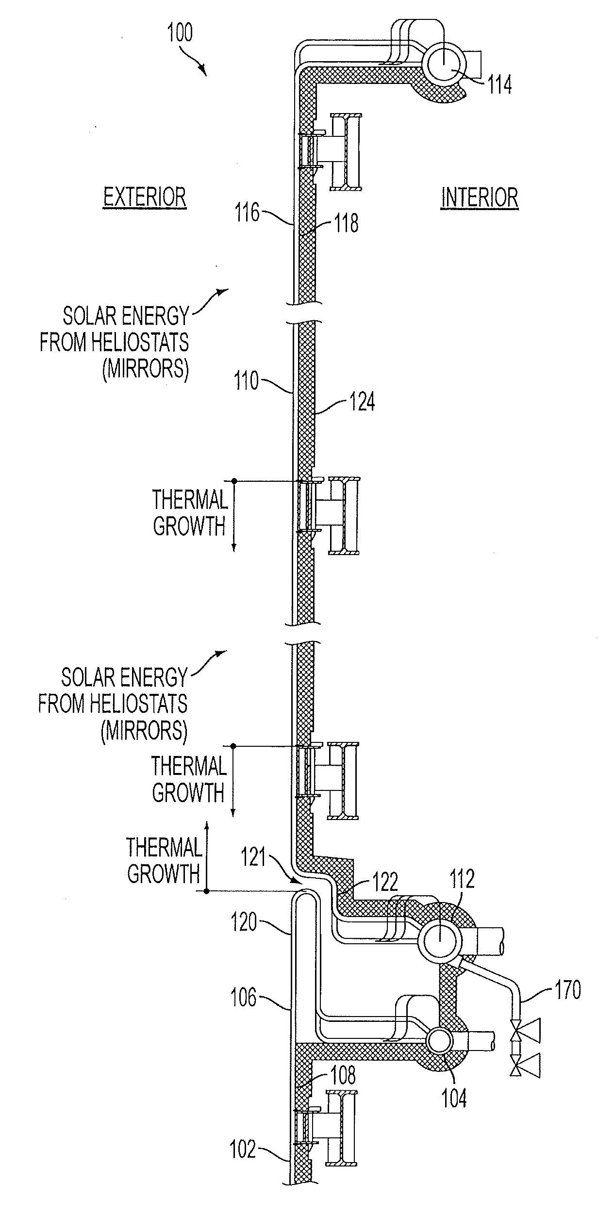 Arrangement of tubing in solar boiler panels