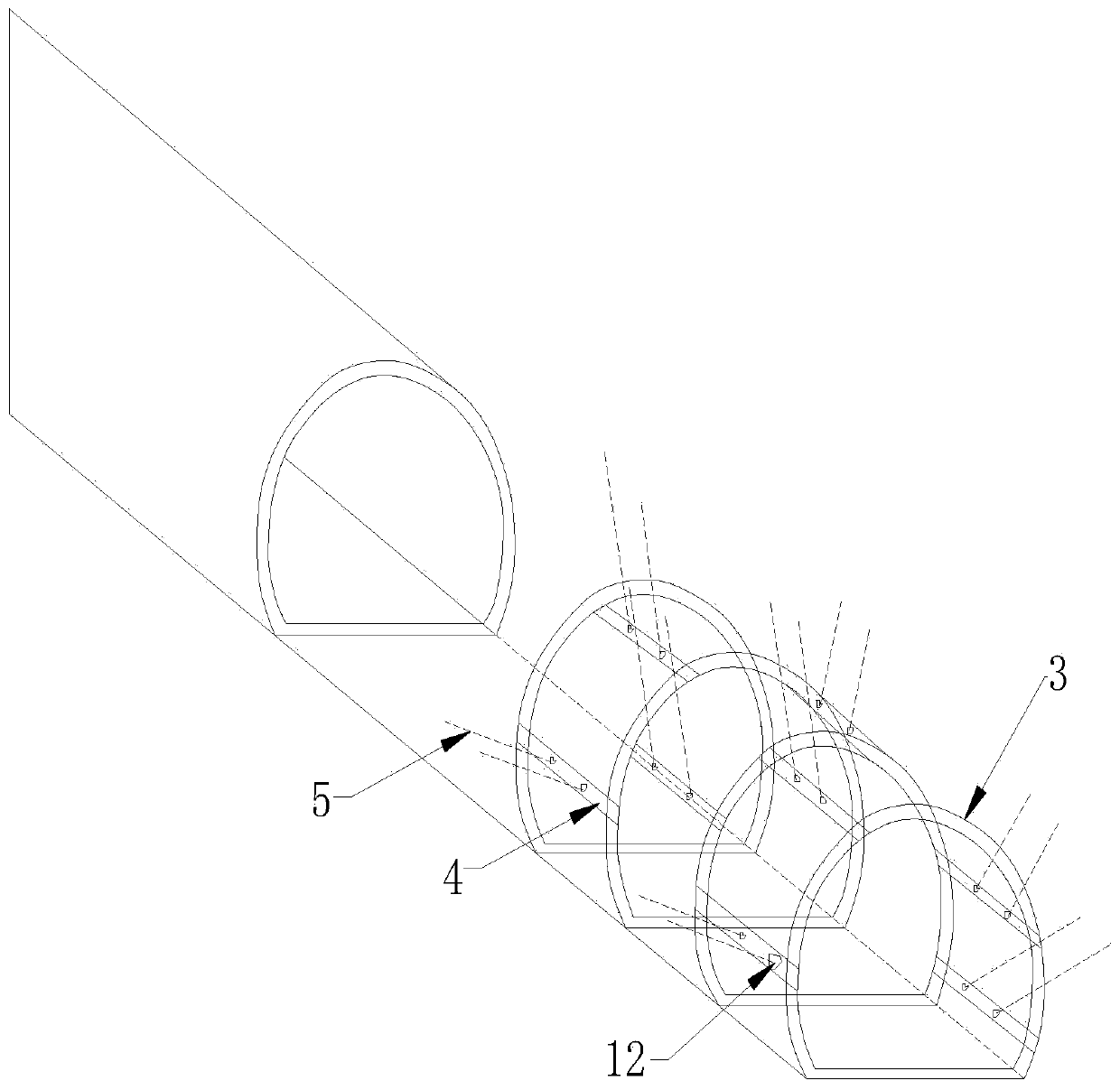 Space joint support structure and support method for water-rich broken strata tunnel