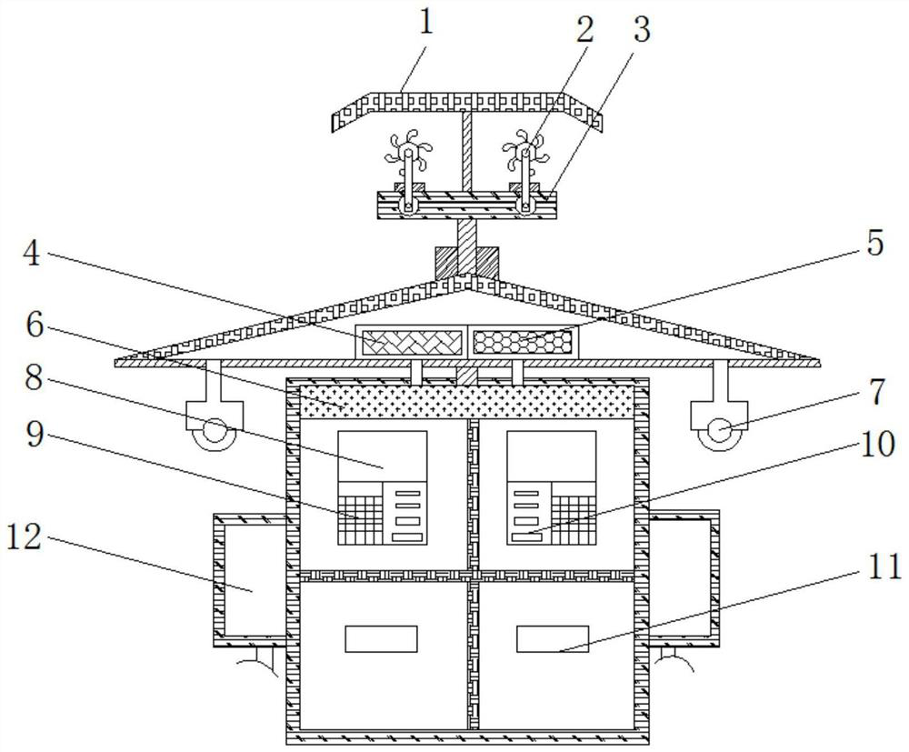 A new energy charging pile wire automatic storage device