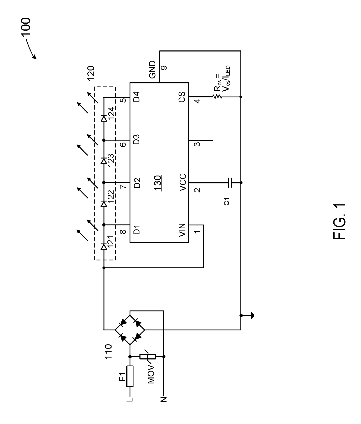 Constant current linear driver with high power factor