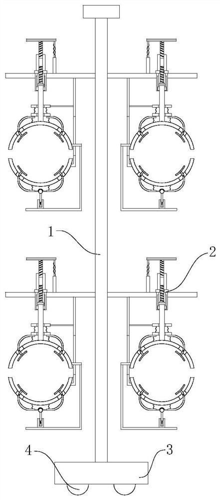 A sporting goods rack