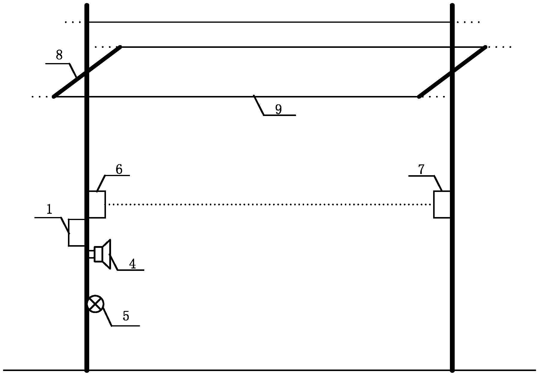 Transmission line anti-contact and anti-external-force warning system