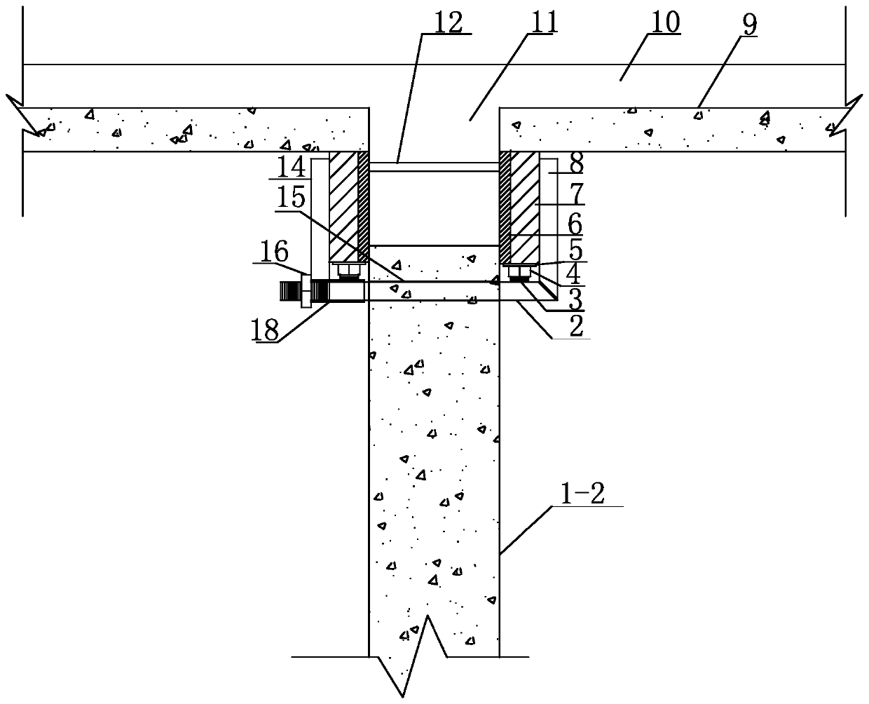 Assembled shear wall post-pouring ring beam template and plate support integrated design and construction method