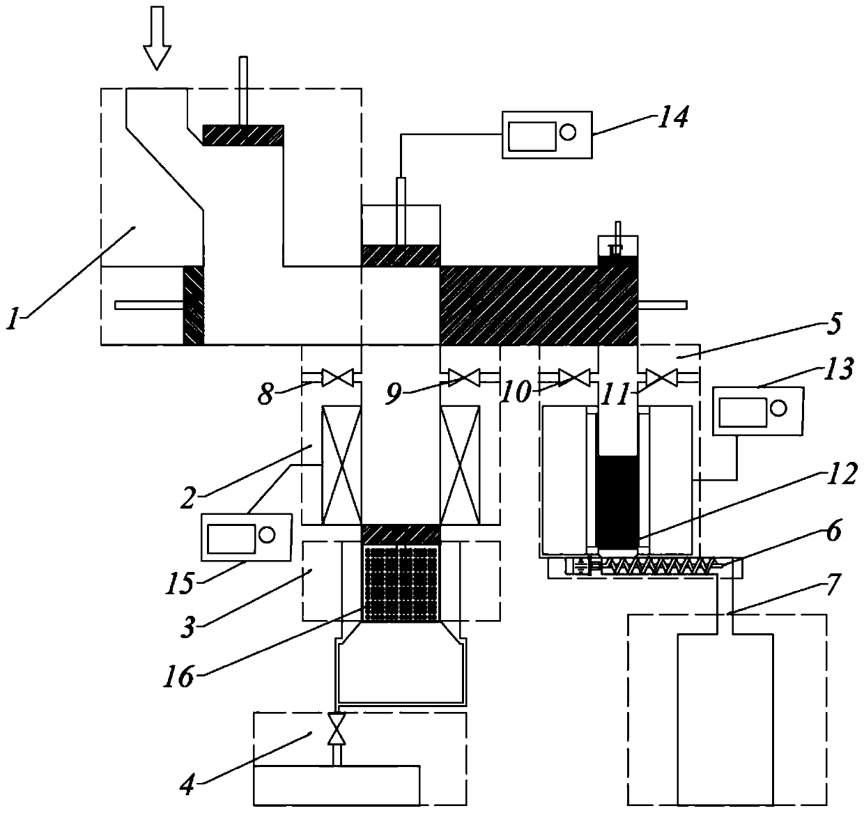 A device and method for treating organic matter with high moisture content