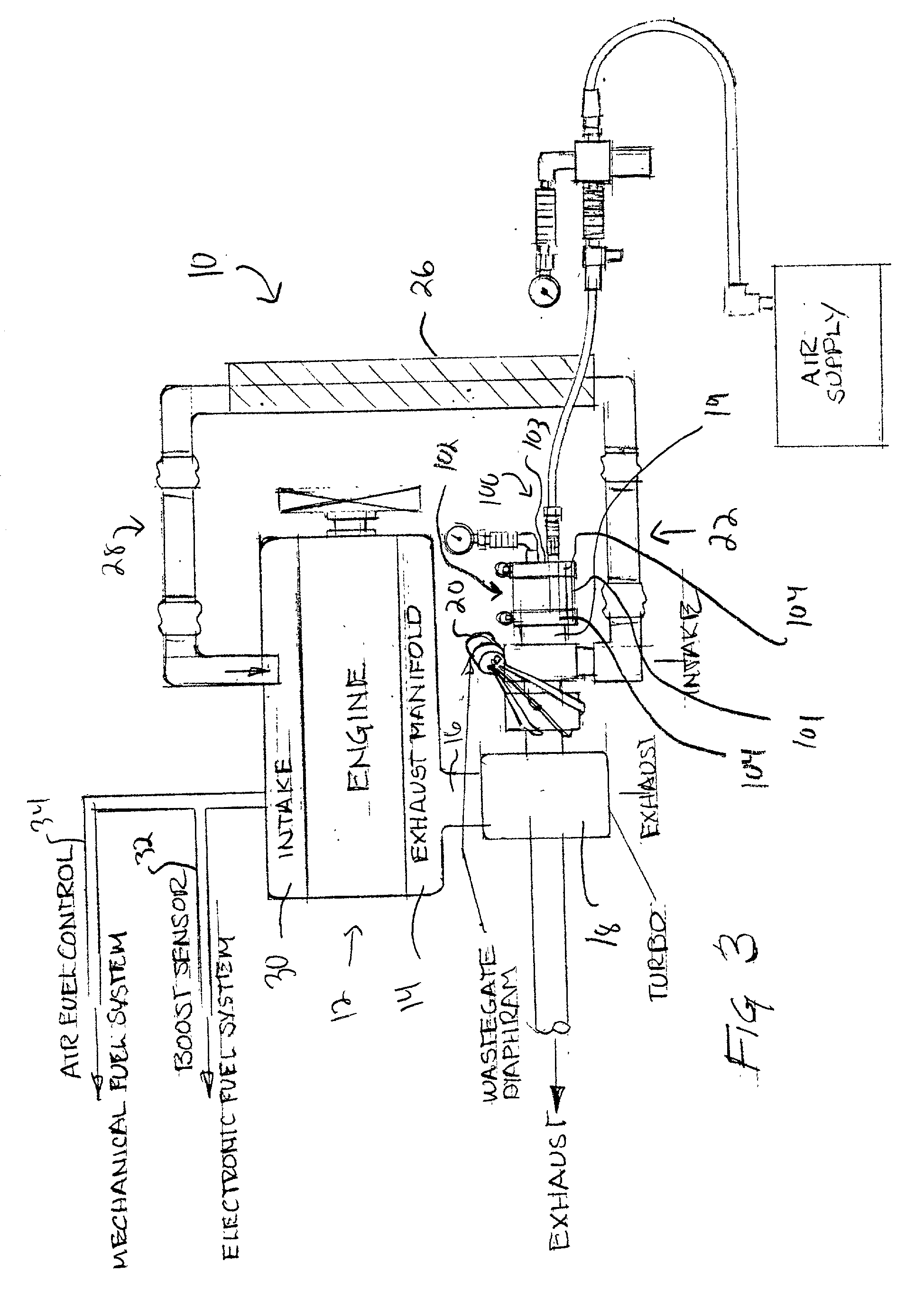 Apparatus and method for diagnosing pressure-related problems in turbocharged engines