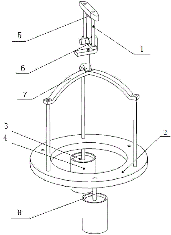 Air damping type positioning device of energy balance suspension system