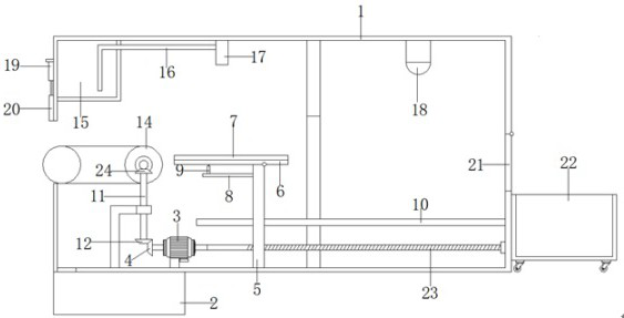 Packaging bag sterilization device for fine breadcrumbs