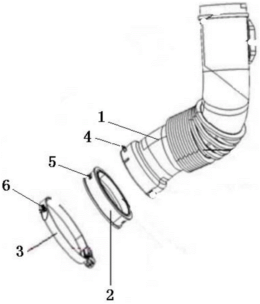 Conversion connection sealing device and intercooler pipe