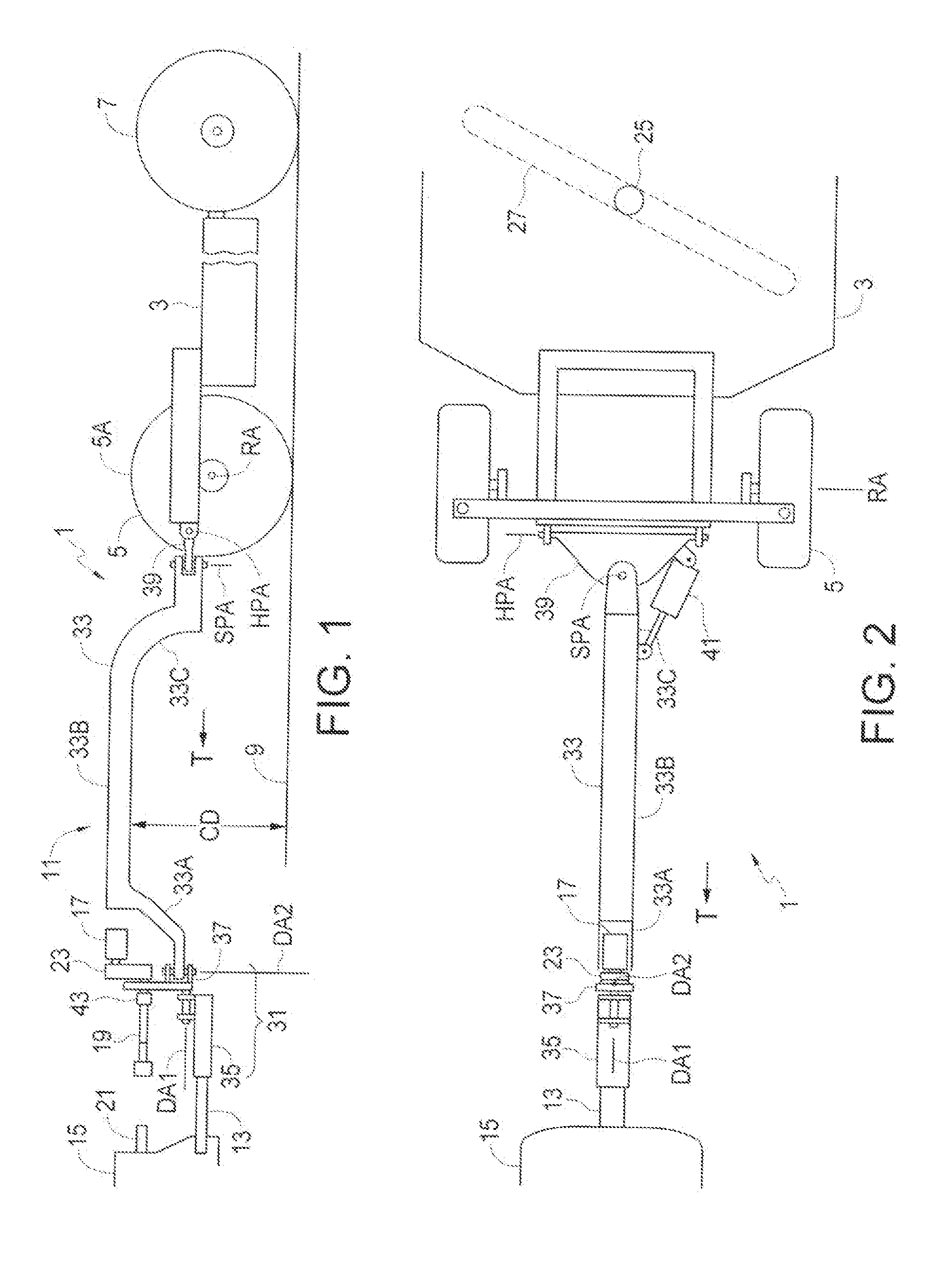 High clearance mower hitch