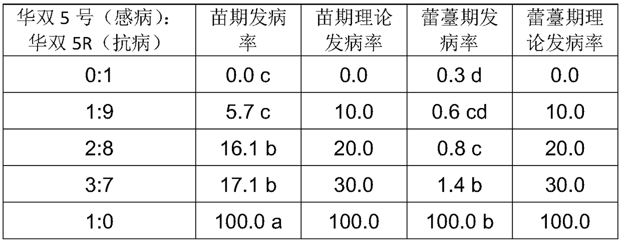 Method for reducing incidence rate of susceptible varieties by mixed sowing with clubroot-resistant rape varieties