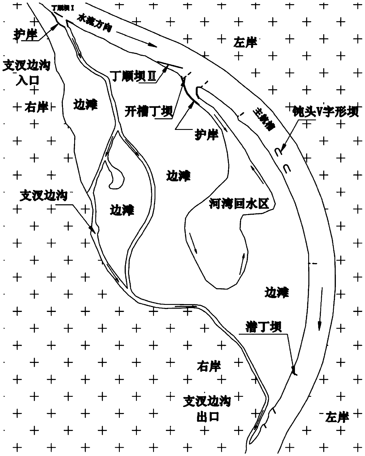 Construction method of fish habitats in inland waterway engineering