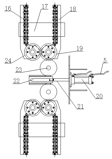 Clamp arm pickup device