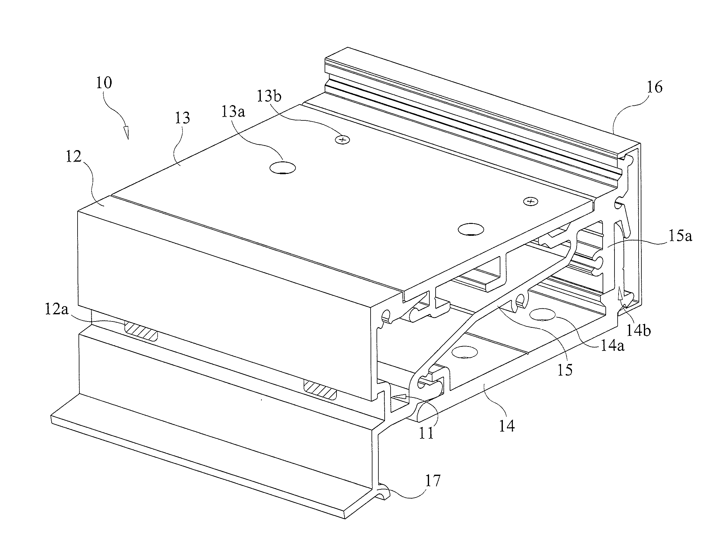 Window sill with rainwater channel drainage