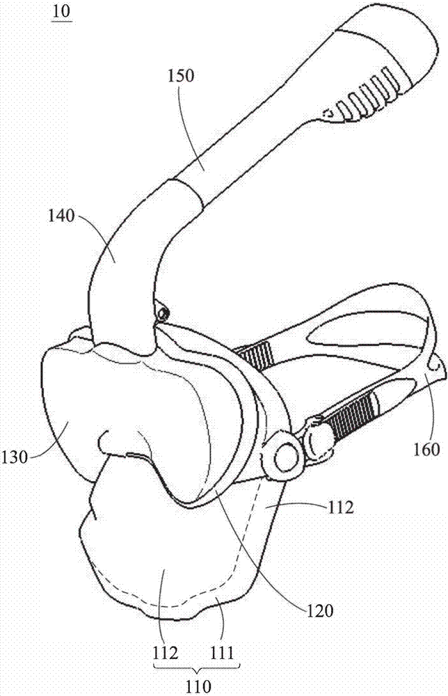 Diving and snorkeling mask structure