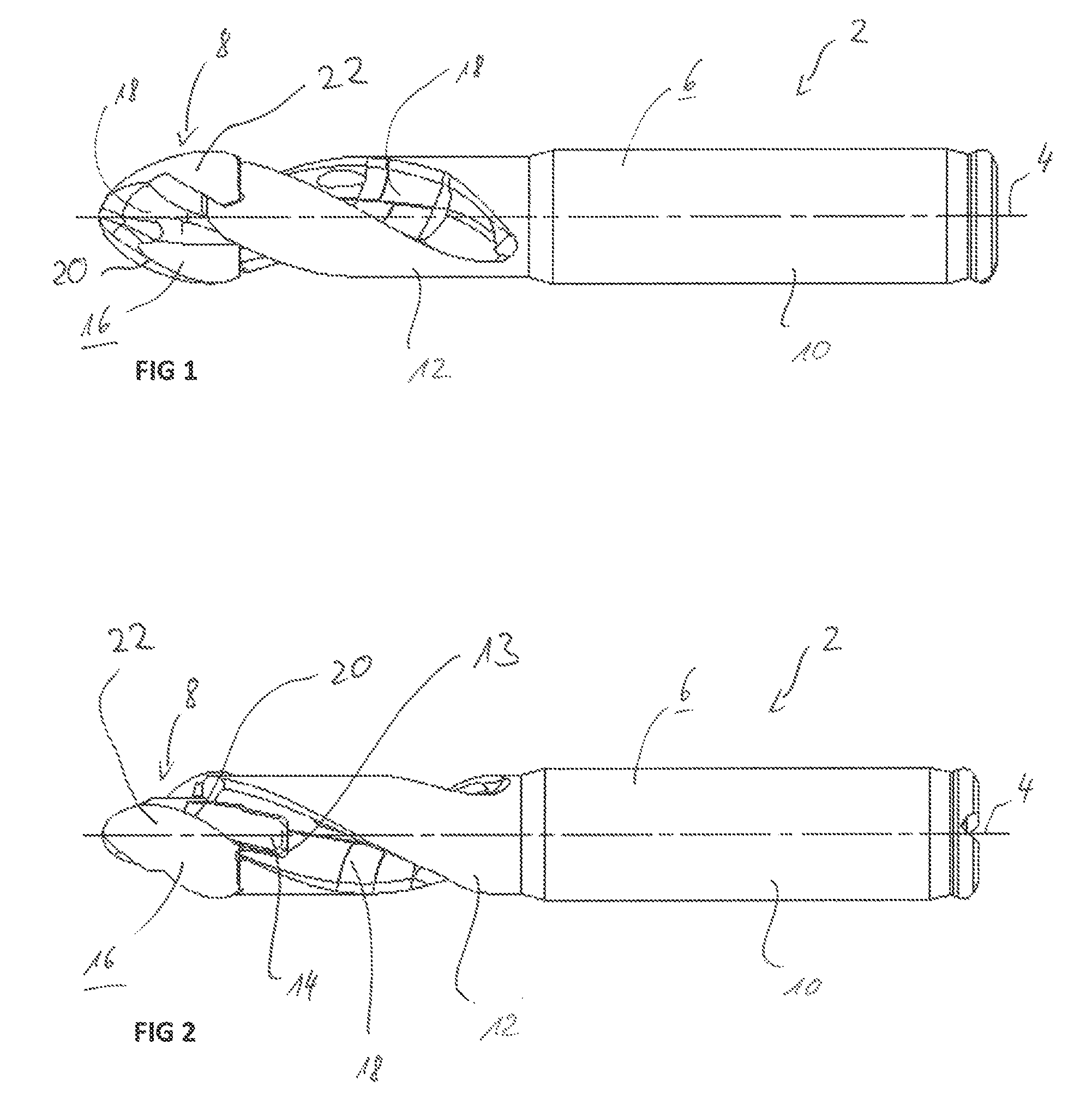 Tool head and method for machining a metallic workpiece