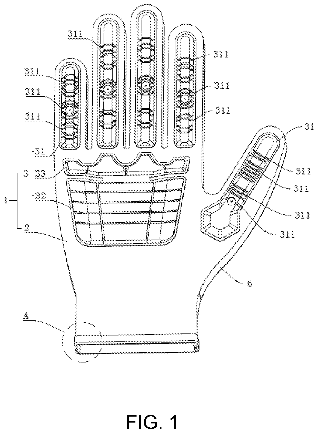 Labor protection glove and production method thereof