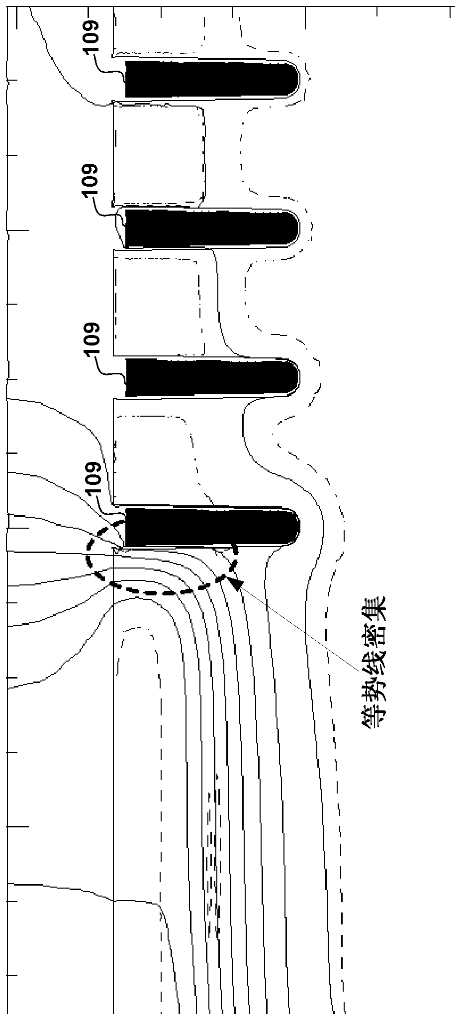 Field effect transistor, marginal structure and relative manufacture method