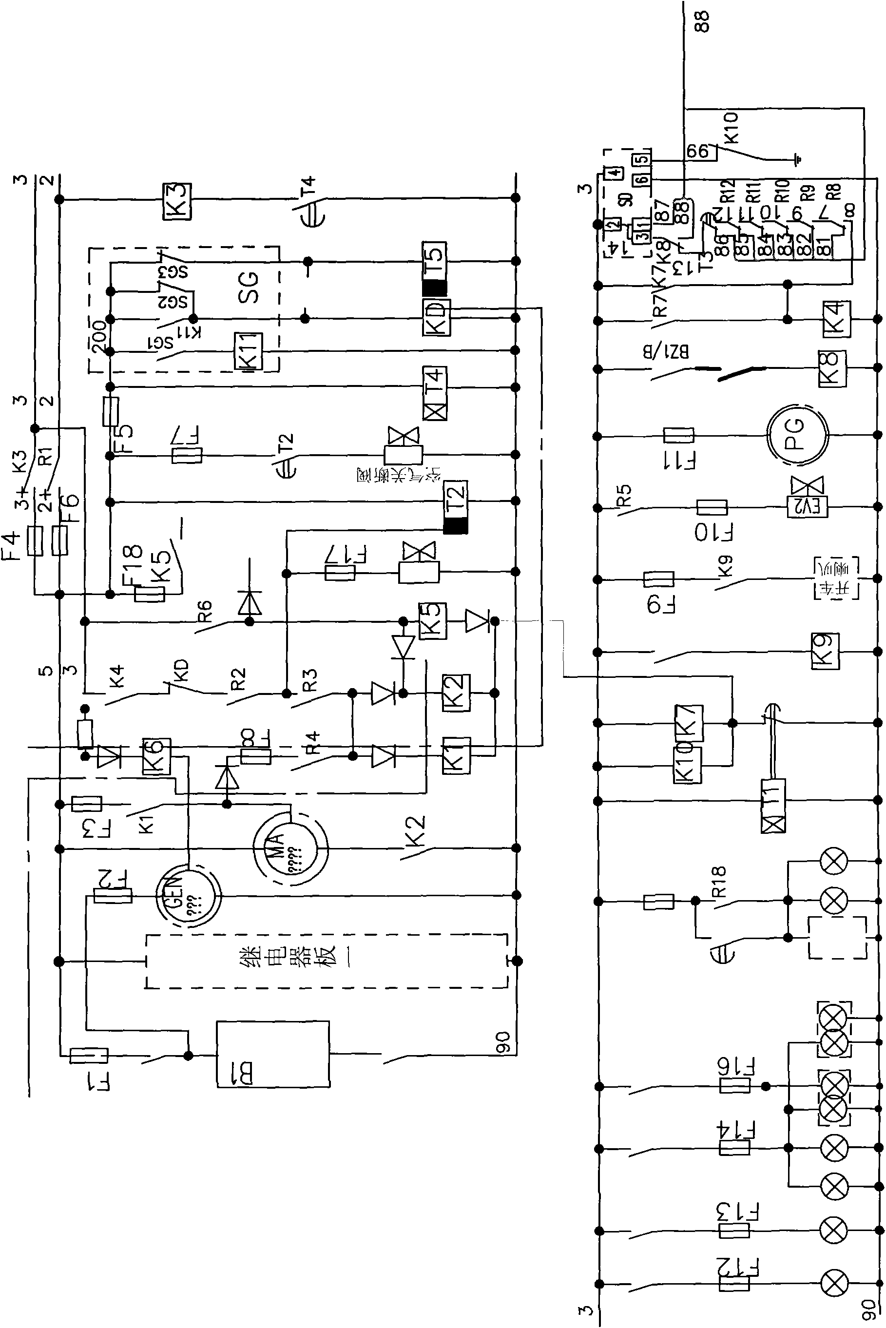 Electric automatic protective device of anti-explosion diesel locomotive