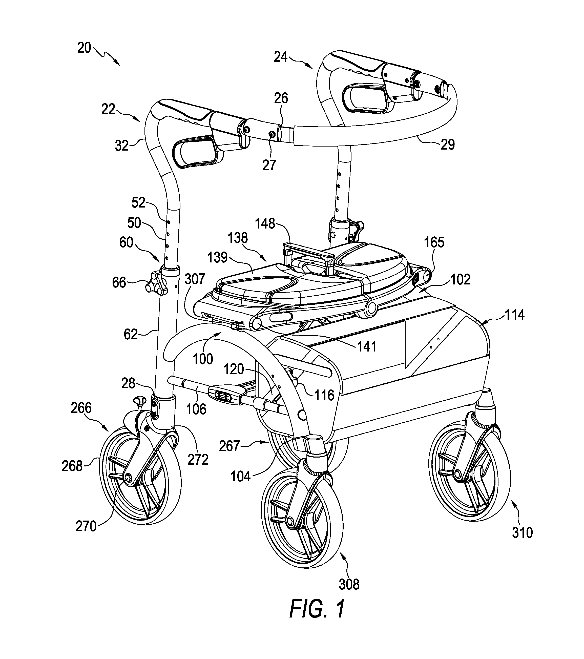 Foldable walker apparatus