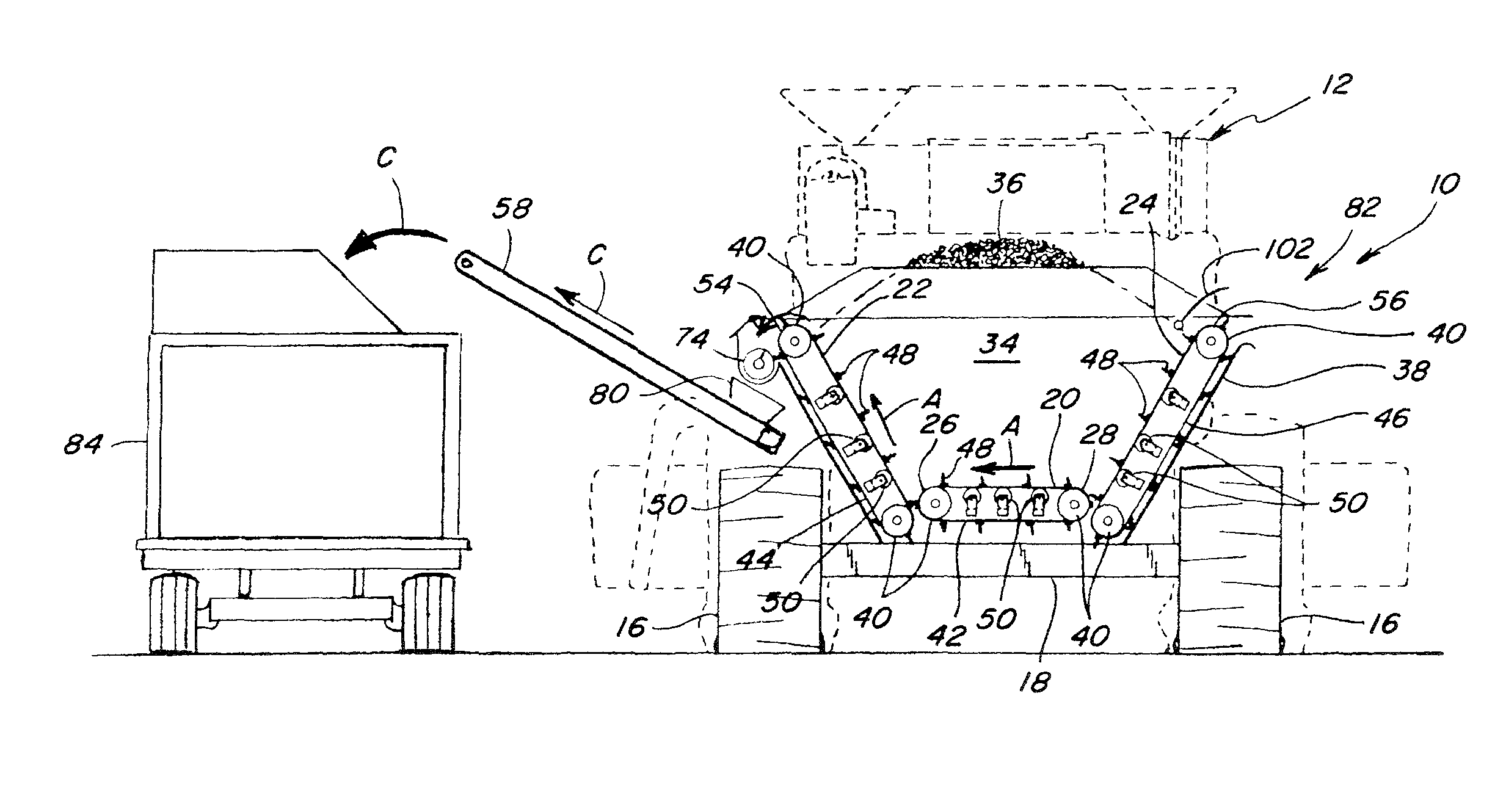 Bulk materials cart having dual unload capability