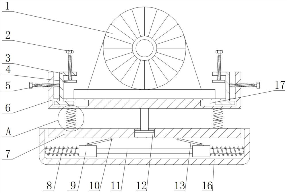 Damping protection base for motor