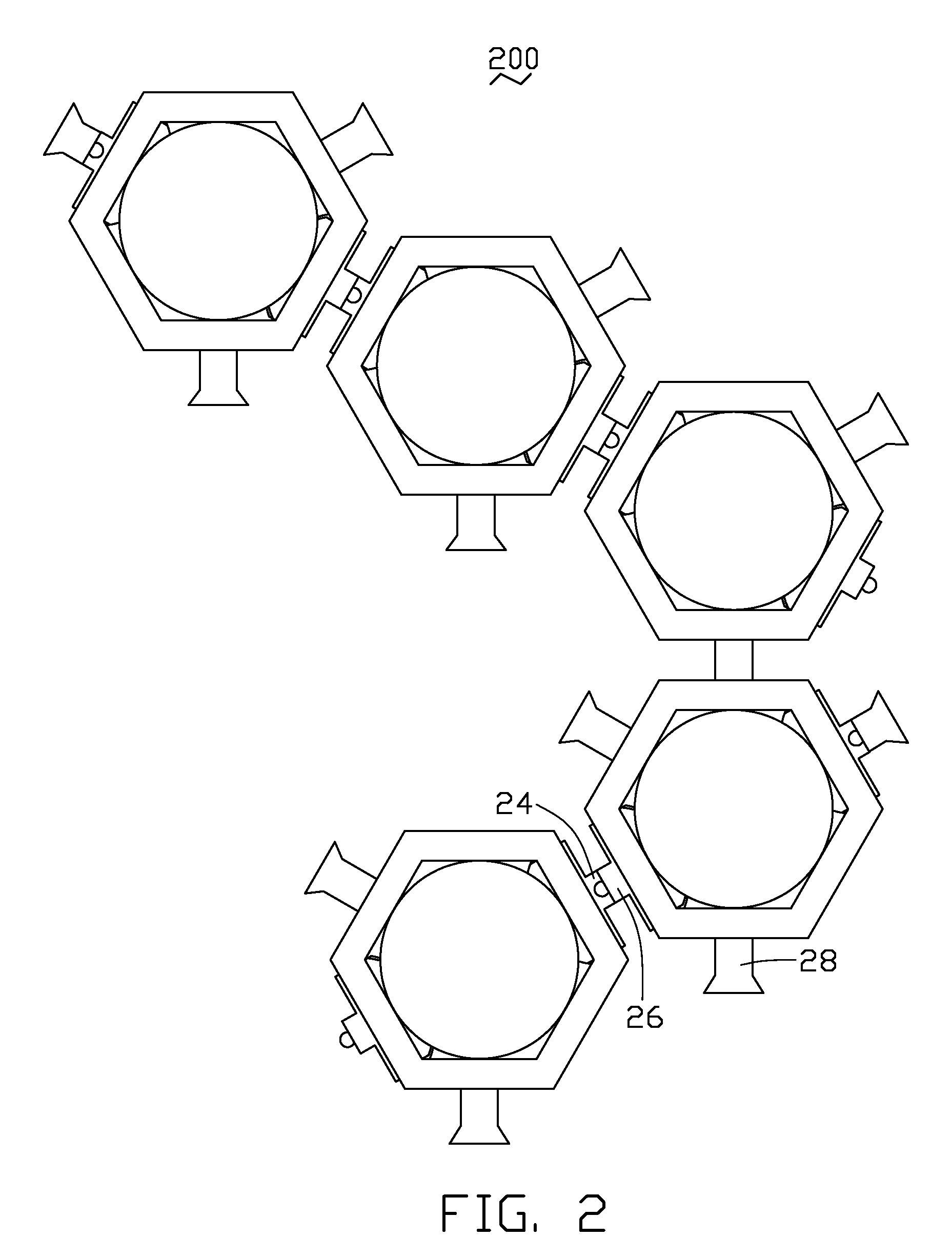 LED assembly with separated thermal and electrical structures thereof