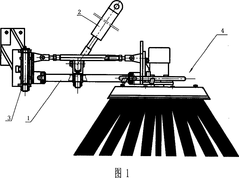 Method for avoiding obstacle for side brush of sweeping car and anti-collision retraction mechanism