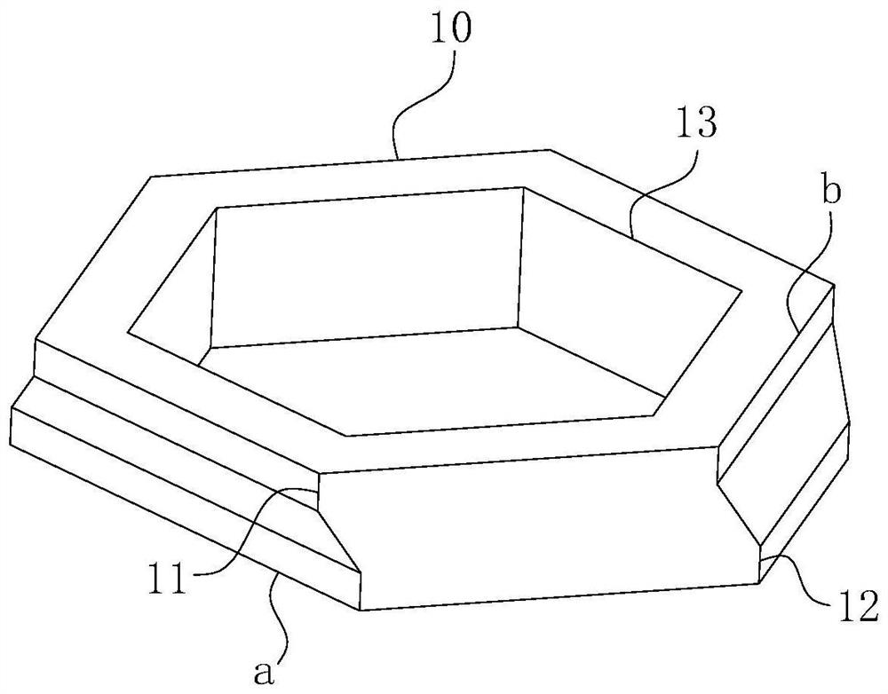 Hexagonal block slope protection brick, slope protection assembly applying same and slope protection system