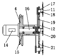 Fast pruning device for green belt of super highway